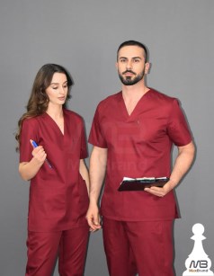 Set për infermieri ngjyre vishnje