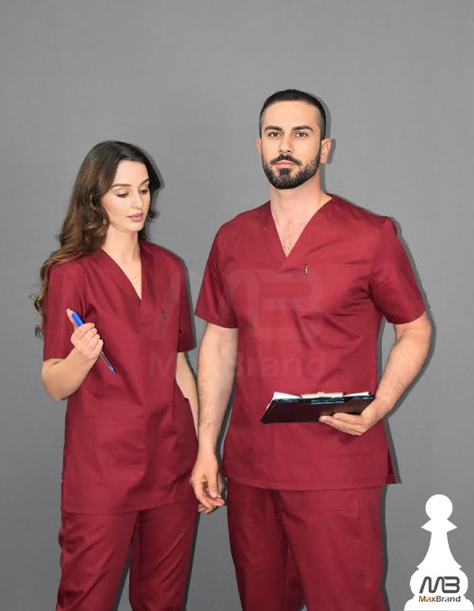 Set për infermieri ngjyre vishnje